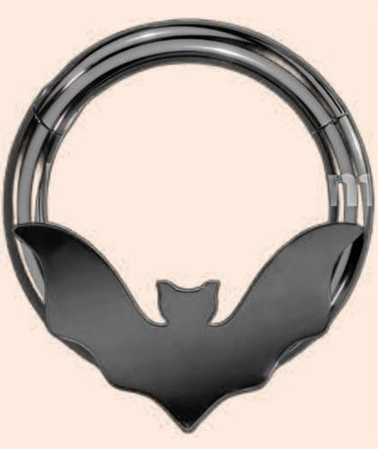 Hinged Bat Segment Ring Black