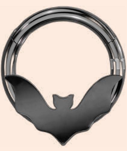 Hinged Bat Segment Ring Black