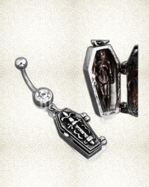 Coffin Dangle Bellybutton Navel Ring