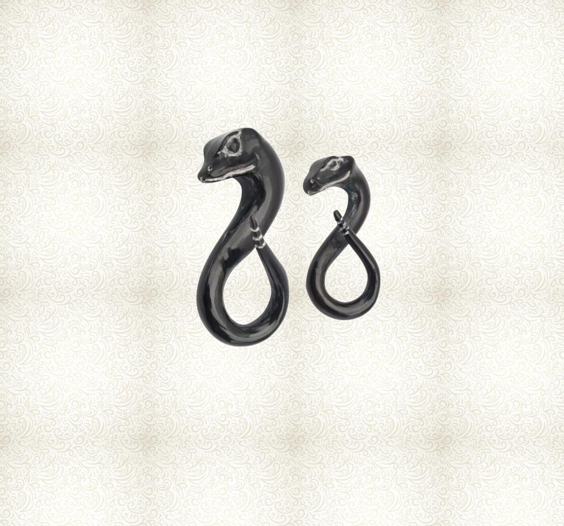 2GA-6mm Organic Horn Figure 8 shaped Snake sold as a pair