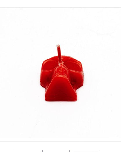 Pack of 5 Skull Candles Red