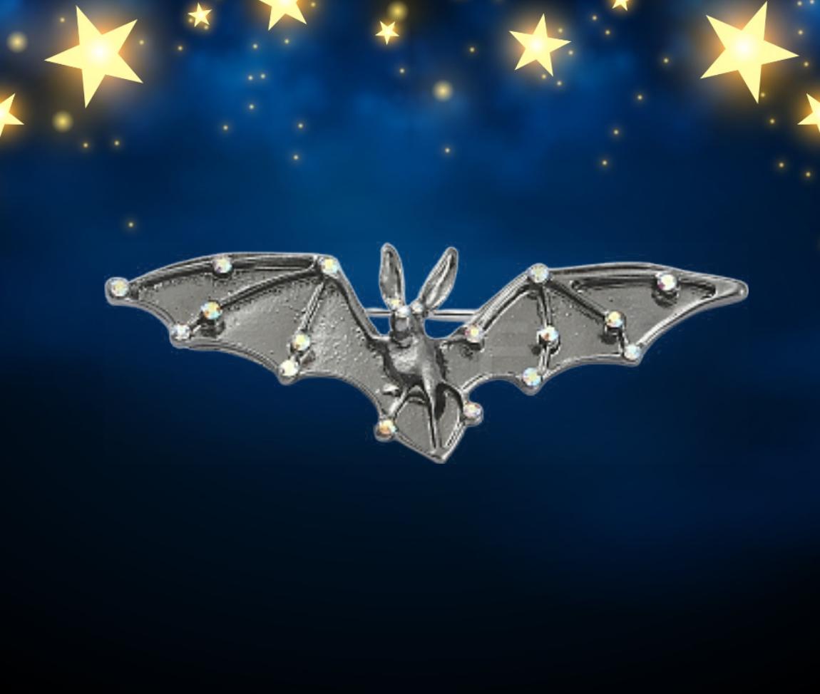 Bat Rhinestone Enamel Pin/Brooch